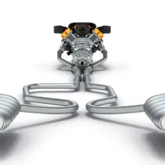 Motor V8 con sistema de escape doble, listo para obtener su certificado de homologación escape.
