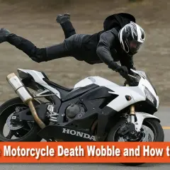 Motociclista pierde el control de su moto, sufriendo un violento "death wobble".