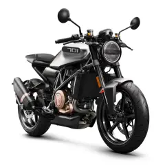 La Husqvarna Vitpilen 701, una motocicleta minimalista y ágil, lista para la aventura urbana.
